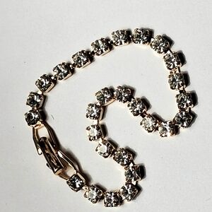 Elegant Gold and Silver Crystal Bracelet